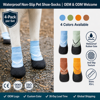 Chaussures imperméables antidérapantes pour chiens de petite taille, bottes douces et confortables pour chiots avec sangle réglable pour la marche en extérieur