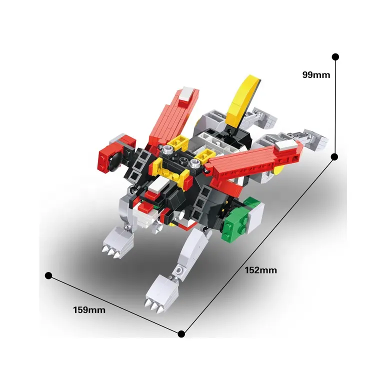 完璧な品質のカラフルなブロックのおもちゃナノビルディングビーストマスタースーパーロボットレンガのおもちゃ
