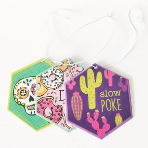 Désodorisant de voiture en papier personnalisé, formes et parfums variés, prix abordable - Product Image 4