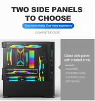 Boitier et tour de pc pour ordinateur gamer, tour de pc en métal pour carte mère atx, personnalisé, rose/blanc/noir