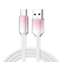 Kabel Pengisian Daya Cepat Tipe-C Micro USB 6A PD 66W, Kompatibel dengan Semua Protokol, Berbahan Nilon Kepang dengan Konduktor Tembaga Murni 1M untuk Ponsel