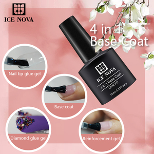 ICE <span class=keywords><strong>NOVA</strong></span> 4 en 1 Capa Base, Adhesivo para Diamantes de Uñas, Refuerzo y Adhesivo para Puntas de Uñas, Esmalte en Gel Removible de 10ml Sin HEMA - Product Image 6