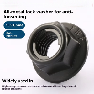 Tuerca de Seguridad Autoblocante de Acero al Carbono GB6187 de Grado 10.9 Youwei, con Brida Hexagonal Izquierda, Antideslizante, de Alta Resistencia, Forjada, M6 M8 M10 - Product Image 3