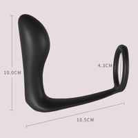 Plug anal professionnel à double action avec anneau élastique pour hommes, modèle souple et pulsé pour adultes matures