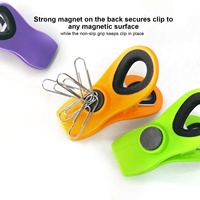 Clips de scellage à puce magnétique, 50 pièces, couleurs assorties, robustes, en plastique, avec aimant