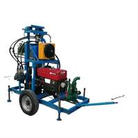 Foreuse à eau portable diesel XL de haute qualité avec pompe, profondeur de forage max. 130 m, puissance 22-35 CV