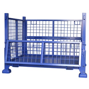Nhà máy trực tiếp di động có thể gập lại doanh thu hộp đóng mở dây <span class=keywords><strong>container</strong></span> với dây lưới lồng stillage hàng hóa thiết bị lưu trữ - Product Image 1