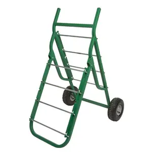 JH-Mech 150Lb Capacity Wire Caddy Dolly Cart With Storage Tray Industrial Grade Steel Movable Cable Wire Dispenser