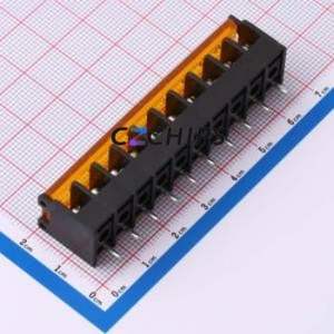 DBT50G-6.35-10P-BK-P OGC Barrier Terminal Block Through Hole,P=6.35mm Connector Three Sides 6.35mm 1x10P Edge Pin - Product Image 2