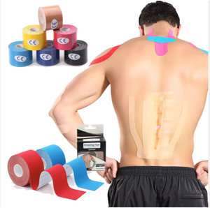 Plester Kinesiologi Berwarna, Plester Atletik Elastis, Pereda Nyeri, Penyangga Otot, Bernapas, Bebas Lateks, Plester Olahraga untuk Lutut dan Punggung - Product Image 4