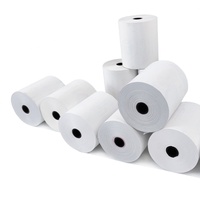 Rouleau de papier thermique pour caisse enregistreuse, taille personnalisée, 80x80mm, fourni par l'usine, utilisé pour les supermarchés, les banques, les hôtels, les restaurants