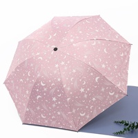 Parapluie 3 plis avec protection UV Revêtement noir personnalisé Pare-soleil pliable Livraison gratuite Mini taille Grande couverture