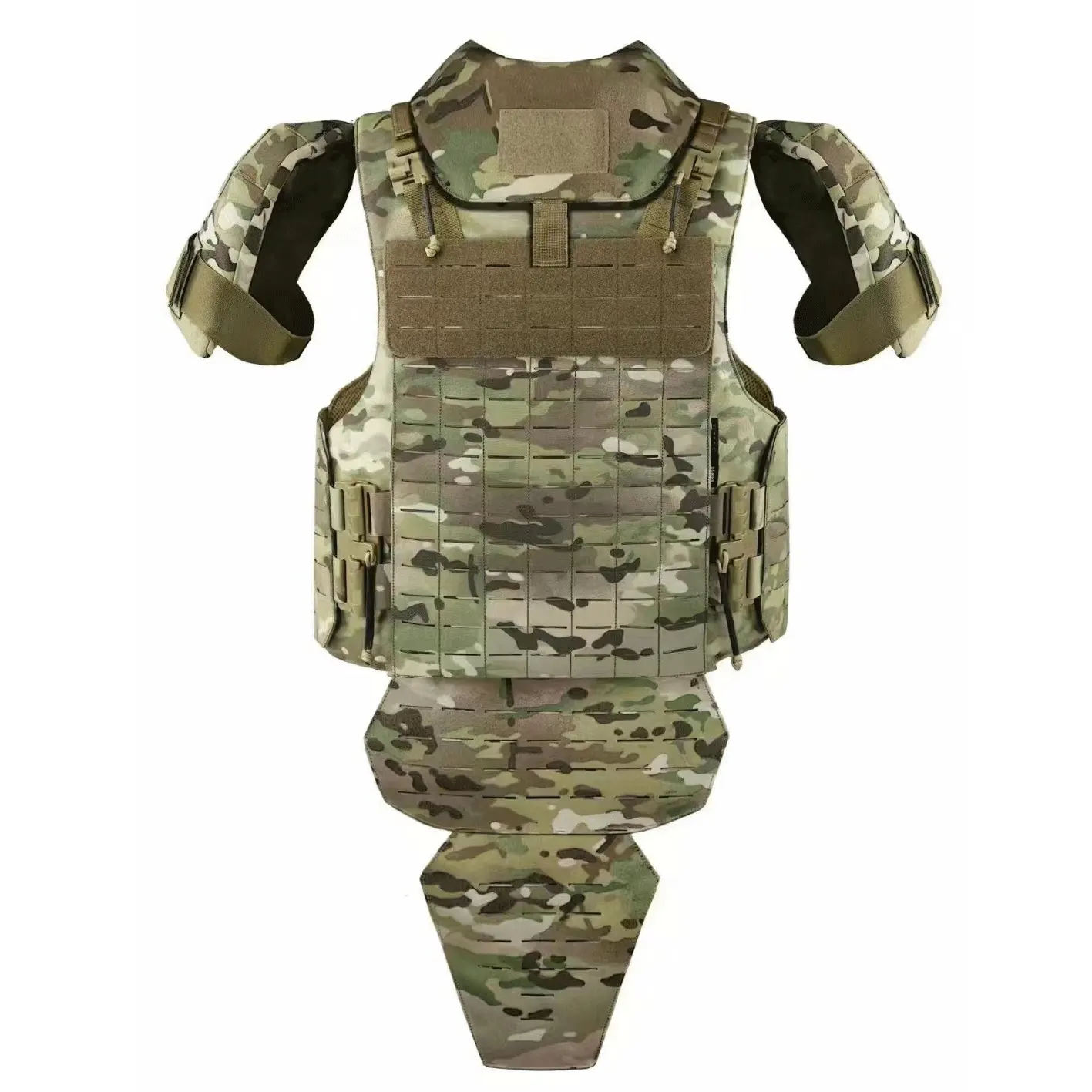 Outdoor Full Coverage Black 1000D Nylon Molle Camo Plate Carrier Combat Chalecos Tactical Vest Armor Vest