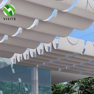 Voile <span class=keywords><strong>d</strong></span>'<span class=keywords><strong>ombrage</strong></span> rétractable anti-UV beige pour balcon, jardin extérieur, terrasse, auvent coulissant, pare-soleil de voiture - Product Image 5