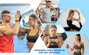 महिला पुरुषों के लिए फिनी स्पोर्ट्स हेडबैंड लोचदार बाल बैंड लोचदार बाल बैंड - Product Image 5