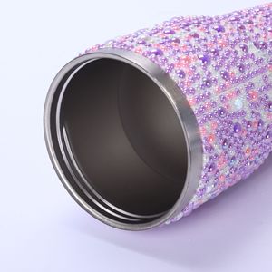 Vaso de Café de Acero Inoxidable de 40 oz con Asa, Taza de Café Metálica para Hielo con Cristales de Estrás, Vaso con Diamantes de Imitación - Product Image 6