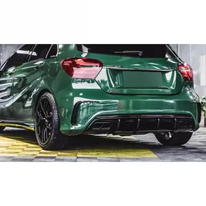 ลิ้นดิฟฟิวเซอร์กันชนหลัง StarNav สำหรับ Mercedes Benz A-Class W176 ปี 2013-2018 ฝาครอบป้องกันสปอยเลอร์ อุปกรณ์เสริมคาร์บอนไฟเบอร์ - Product Image 5