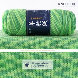 Gradient Rainbow Gradient <span class=keywords><strong>Alpaga</strong></span> <span class=keywords><strong>Laine</strong></span> 100% <span class=keywords><strong>Laine</strong></span> Fil Crochet Chapeau Tricot Manteau Écharpe avec Fantaisie Teint Motif - Product Image 5