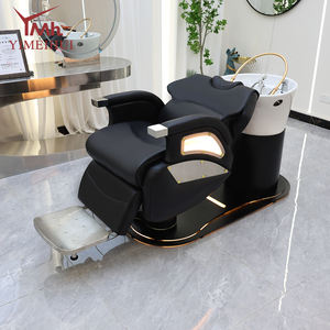 Sillón Eléctrico de Masaje de Cuerpo Completo para Champú con Lavacabezas de Cerámica Blanca y Unidad de Lavado a Contrapelo - Product Image 2