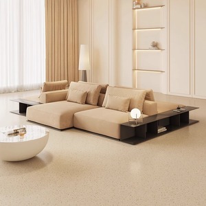 ชุดโซฟาสไตล์อิตาลีทันสมัยชุดโซฟาผ้าเวสไซด์เฟอร์นิเจอร์หนังโซฟาห้องนั่งเล่นคุณภาพสูง - Product Image 1