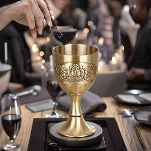 Verre à vin blanc en acier inoxydable de style européen créatif 30 ml Petit gobelet pour fête - Product Image 3