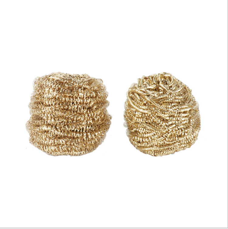 Металлический латунный проволочный чистящий скребок для мытья кухни