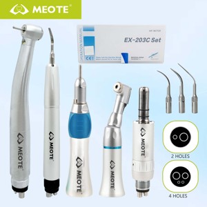 Kit Professionale per Manipoli Dentali ad Alta e Bassa Velocità, Aria Compressa, con Pulsante, 4 Fori, 2 Fori, Turbina, Contrangolo, Manipolo Dritto - Product Image 1