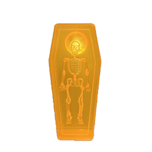 Halloween <span class=keywords><strong>Terror</strong></span> Kunststoff Skelett auf Sarg Form Box Spielzeug mit LED-Licht für Party Dekoration - Product Image 4