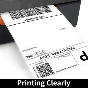 Rollo de Papel Adhesivo Térmico con Recubrimiento Superior de 65/70 Gsm, 100x150mm, con Revestimiento de Papel Glassine Blanco, Etiquetas de Envío Exprés Permanentes de 4x6 - Product Image 3