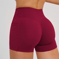 Shorts de yoga taille croisée en V, coupe sculptante, en tissu recyclé ultra doux et extensible, style cycliste, pour Pilates, HIIT et cyclisme en extérieur