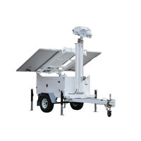 Caméra de surveillance CCTV IR, remorque de sécurité assurée, éclairage solaire minier, tour d'éclairage, 8MP 4K, distance IR de 100 m, étanche IP67