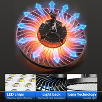 Lampu LED UFO High Bay 150W 200W IP65 untuk Pabrik, Gudang, Bengkel, Garasi, dan Penerangan Komersial