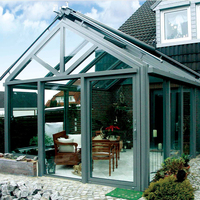 Avec échantillon gratuit Orangerie Serre Solarium Véranda Maison préfabriquée Autoportante Jardin d'hiver en verre