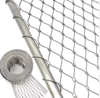 Fabriklieferung 306 Edelstahl-Drahtgeflecht / Vogelnetz / Handgewebtes Flexibles Edelstahl-Kabelnetz