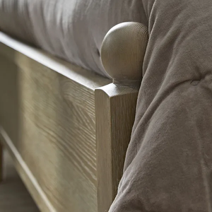 Modern Dark Walnut Solid Wood <b>Bed</b> <b>Frame</b> with Panel Headboard, Queen King Size <b>Platform</b> <b>Bed</b> for Bedroom Furniture - Product Image 4