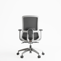 Chaise de bureau moderne pivotante pour visiteurs, dossier moyen, en maille, pour bureau