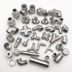 Nam nữ mạ kẽm gang phụ kiện GL phụ kiện BSP bspt NPT khuỷu tay 50mm thép không gỉ chéo kẽm mạ thấp - Product Image 2