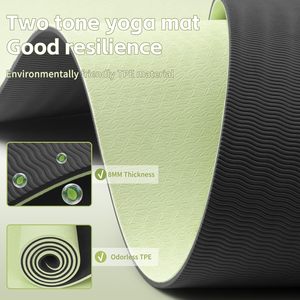 Muestra Gratuita de Tapete de Yoga Ecológico de TPE, Tapetes de Yoga con Logotipo Impreso Personalizado, Tapete de Yoga Ecológico para Gimnasio, Antideslizante, con Correa y Logotipo - Product Image 6