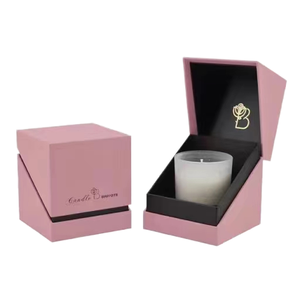Rigid Hinged-Lid Magnetic Closure Custom Slant Opening Flip-Top Perfume & Aromatherapy <b>Candle</b> <b>Gift</b> Box with Matt Lamination - Product Image 1