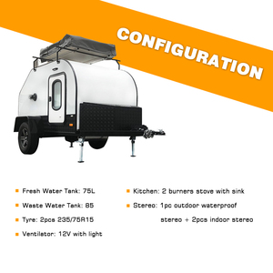 ECOCAMPOR carretera Mini lágrima caravana Camper remolque integrado volar por encima <span class=keywords><strong>de</strong></span> techo - Product Image 4