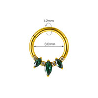 Anneau de nez clicker en titane ASTM F136, bijoux de piercing hypoallergéniques, vente en gros directe usine