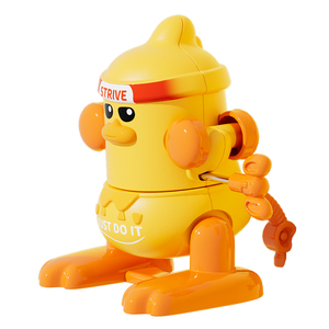 2025 nuevo diseño clásico reloj de cuerda juguete de dibujos animados luchando pato rodante ABS plástico juguete para niños Juguetes - Product Image 1