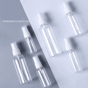 Clear Plastic <b>Spray</b> <b>Bottles</b> 50Ml 60Ml <b>100Ml</b> Cosmetic Packaging Press Pump Cylinder Shape Pet Material - Product Image 1