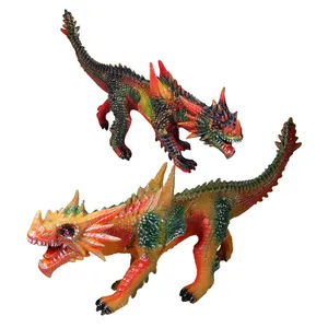 뜨거운 판매 부드러운 접착제 동물 모델 현실적인 공룡 장식품 PVC 박제 공룡 장난감