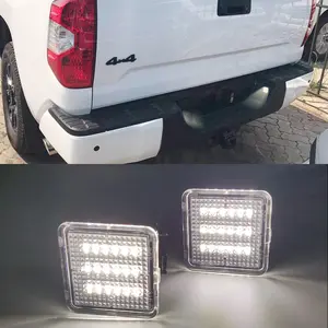 Tự động chiếu sáng cho TOYOTA tacoma 2016-2019 Tundra 2014-2019 số Tấm Đèn Bóng Đèn Xe Led Đuôi giấy phép tấm ánh sáng CANBUS