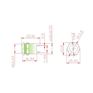 สวิตช์ปุ่มกดโลหะกันน้ำขนาด 12 มม. พร้อมไฟ LED ปุ่มเรืองแสงแบบรีเซ็ตตัวเองได้ - Product Image 5