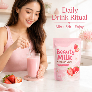 Hochwertiges Melon Beauty Milk Collagen Drink mit Matcha und Erdbeer pulver Geeignet für Erwachsene und Kinder haut - Product Image 4