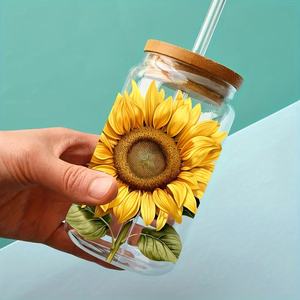 Autocollants imperméables en gros durables anti-UV pour transferts sur gobelets avec technologie Hotfix pour gobelets en verre et PET/métal - Product Image 3