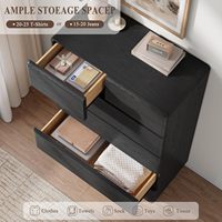 Commode haute HANYEE de style moderne du milieu du siècle, 6 tiroirs, coins arrondis et dispositif anti-basculement pour le rangement de la chambre