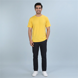 T-shirt pour homme en polyester respirant à manches courtes, coupe classique, avec logo personnalisé, prix très bas, tailles S-10XL - Product Image 1